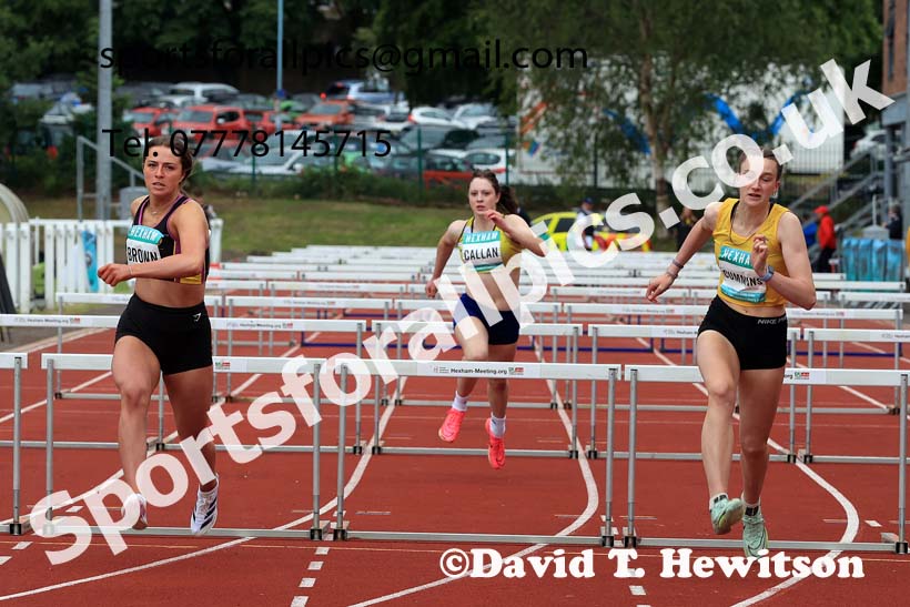 Womens Heptathlon 100 metres hurdles, 2024 EAP International Combined events, Hewcham, Northumberland.  Photo: David T. Hewitson/Sports for All Pics